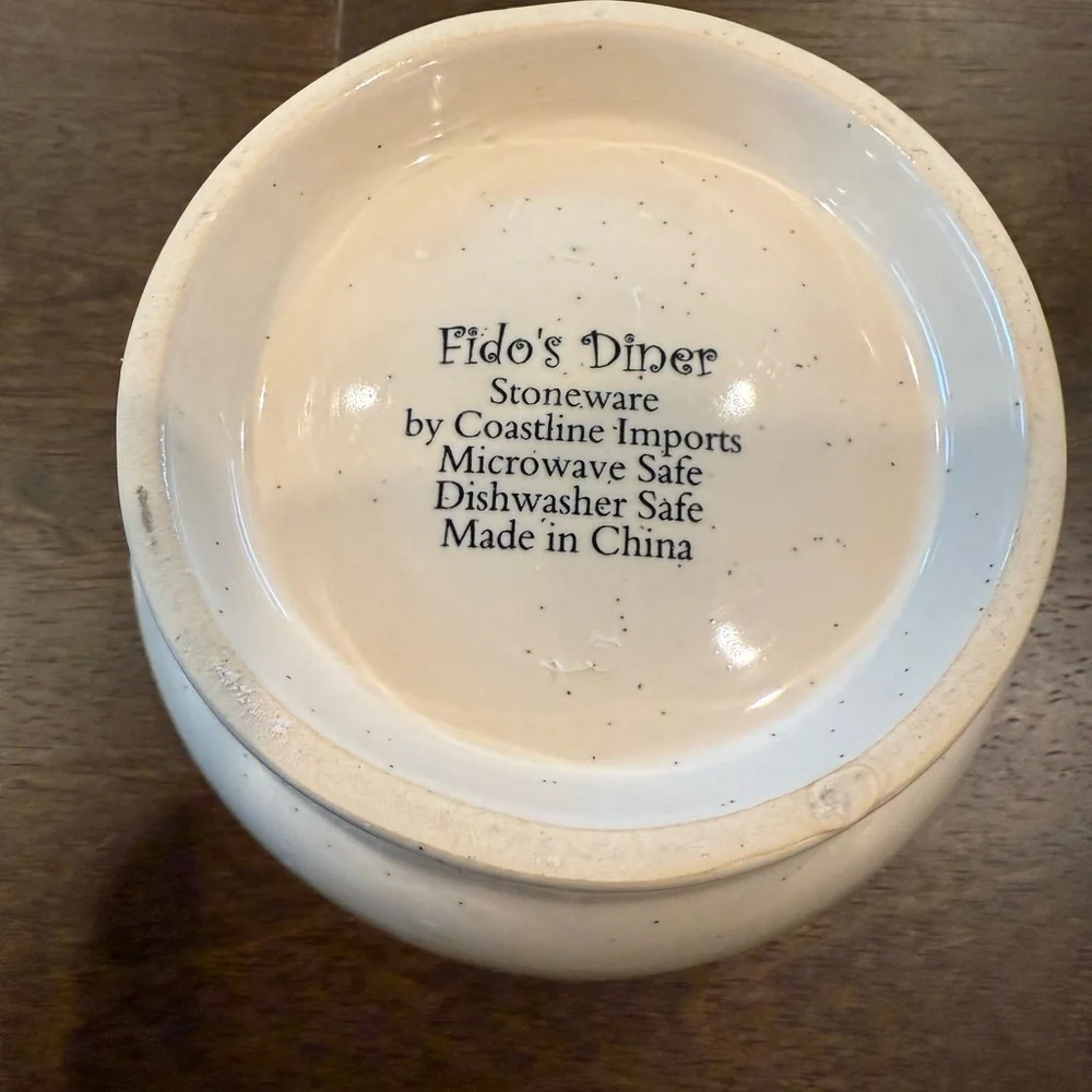 Ceramic dog bowl